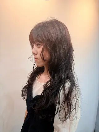 ロング カラー パーマ くせ毛・パーマ◎ ミズノアサミのヘアスタイル