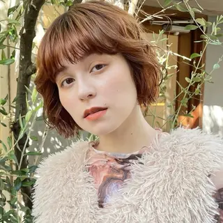 ショート カラー パーマ Riku/メンズ/ クロスパーマ/ボブのヘアスタイル