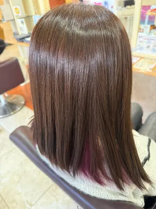 ミディアム 端野七海 縮毛矯正のヘアスタイル