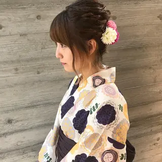 ヘアアレンジ クニモトハルナ ボブ/柔らかカラーのヘアスタイル