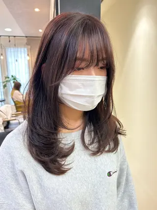 ロング カラー hubhair レイヤー/透明感のヘアスタイル