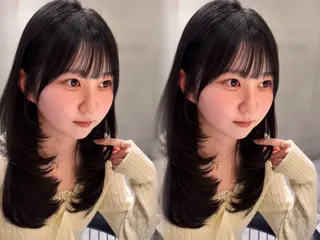 セミロング 谷川が作る熊本1🥇 レイヤーカットのヘアスタイル