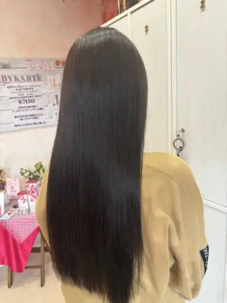ロング カラー 、 、のヘアスタイル