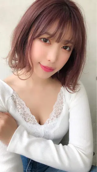 ミディアム カラー パーマ ヘアアレンジ 🎀愛されモテヘア♡ 梅澤夏基🎀のヘアスタイル