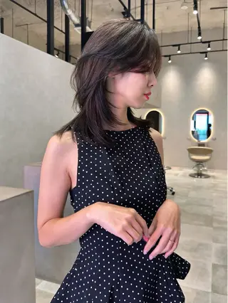 セミロング 盛れるカットカラー DEAN豊橋店のヘアスタイル