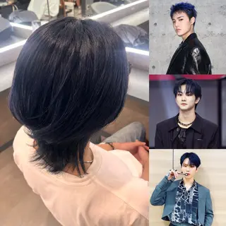 ミディアム カラー メンズ CORE もえかのヘアスタイル