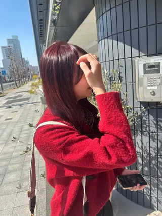 ロング カラー ボブ&寒色🎐ᩚ 短髪 COCOROのヘアスタイル