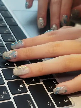 メンズ ネイル ✨akari✨千葉駅 自爪育成メンズネイルのネイルデザイン