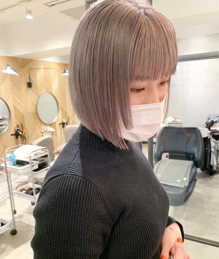 ショート カラー パーマ ヘアアレンジ 🫧赤み消し＊艶髪 nanami🫧のヘアスタイル