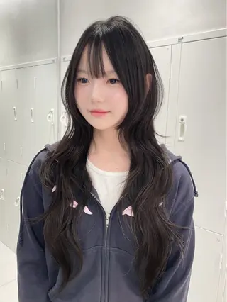 ロング カラー ヘアアレンジ 🎀透明感カラー 韓国ヘア🎀mahoのヘアスタイル