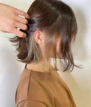 ミディアム カラー 樫原裕二/似合わせ カット/透明感カラーのヘアスタイル