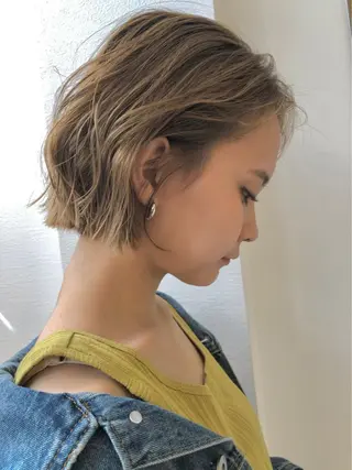 ショート レイヤー/顔まわり/ 髪質改善パーマ/川合のヘアスタイル