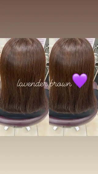 ミディアム カラー ブリーチ🐰インナー ♡ハイライト♡綾🐰のヘアスタイル