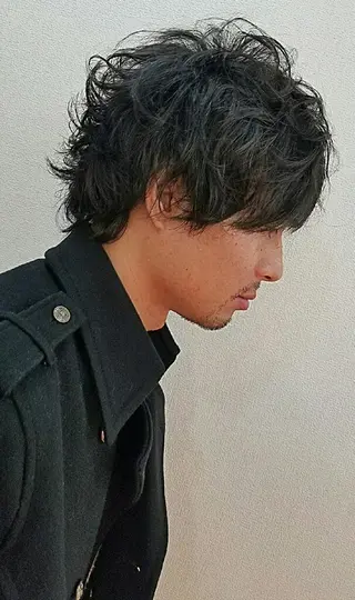 パーマ メンズ ショート 大山 雅矢のヘアスタイル
