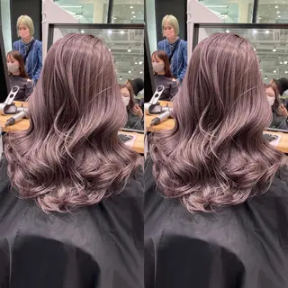 セミロング カラー 💜ハイトーン💛 マジカルかいちゃんのヘアスタイル