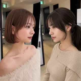 セミロング カラー 似合わせ特化🦕 レイヤー/見正 恵弥のヘアスタイル