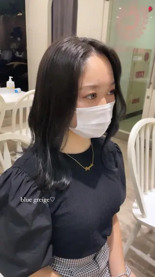 セミロング Himawari♡ 柔らかいカラーのヘアスタイル
