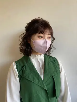 ショート ヘアアレンジ yuu/髪質改善 カラー🌛のヘアスタイル