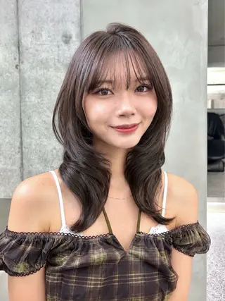 ロング 大宮🤍縮毛矯正 レイヤー🪽なるのヘアスタイル