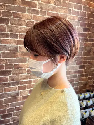ショート カラー パーマ ヘアアレンジ メンズ キッズ ネイル マツエク・マツパ アイブロウ 久木原 ゆりのヘアスタイル