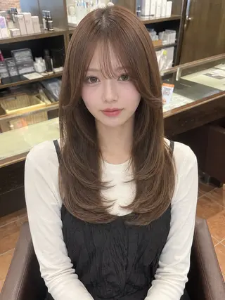 セミロング 水野 真伽のヘアスタイル