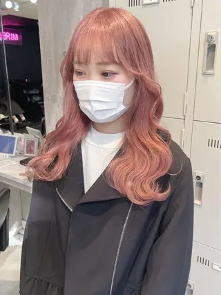 ミディアム カラー パーマ ヘアアレンジ メンズ キッズ ネイル マツエク・マツパ アイブロウ 似合わせカラー♡髪質 改善🎀サトカ🍒のヘアスタイル