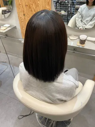 カラー 縮毛矯正/暖色カラー ピンクベージュのヘアスタイル
