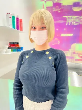 ショート カラー パーマ ヘアアレンジ メンズ キッズ ネイル マツエク・マツパ アイブロウ KANAMI 🌏のヘアスタイル