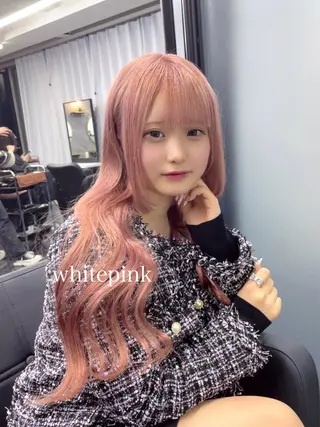 ロング カラー エクステ🩵ブリーチ 韓国ヘア🩵KAEのヘアスタイル