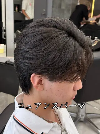 ミディアム パーマ メンズ 🇺🇸メンズ特化/ 四辻 凱斗🇺🇸のヘアスタイル