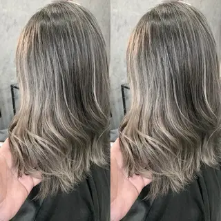 ミディアム カラー タニ ユウのヘアスタイル