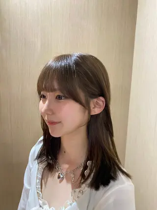 セミロング カラー 田邉 偉楓のヘアスタイル