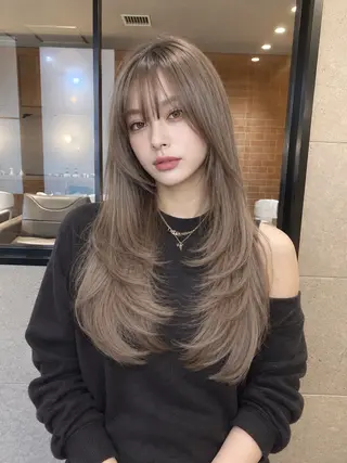 ロング カラー 大人のためのトレンド ヘア💇‍♀️ayaのヘアスタイル