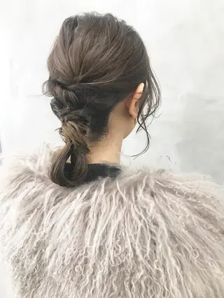 ヘアアレンジ 💓パーマ，💗 レイヤーカットのヘアスタイル
