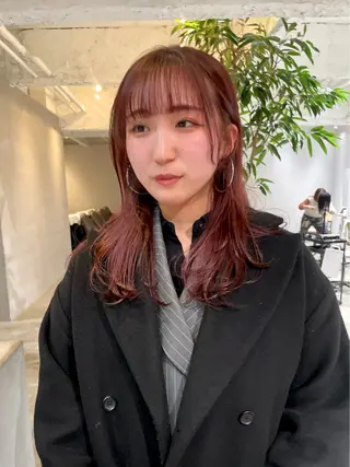 ロング 中村 玲音のヘアスタイル