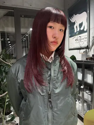 セミロング 薄暮 マツイ　レンのヘアスタイル