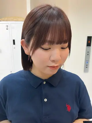 ミディアム カラー 中村 佳歩のヘアスタイル