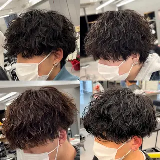 パーマ メンズ 【OVARL】縦落ち /波巻き/⛓️カイトのヘアスタイル