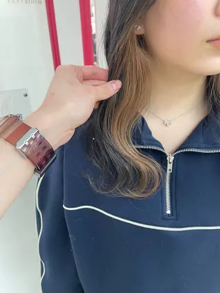 ミディアム カラー 冨木 雄斗のヘアスタイル