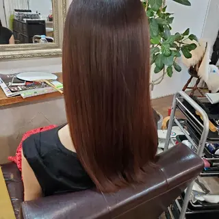 ロング カラー 韓国風レイヤーカット 上手く丁寧早い/マツのヘアスタイル