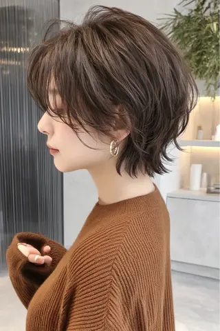 ショート カラー 🍒モテ暖色カラー × うる艶✧ ゆなのヘアスタイル