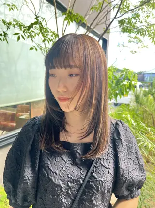 ロング カラー 水川 七海のヘアスタイル
