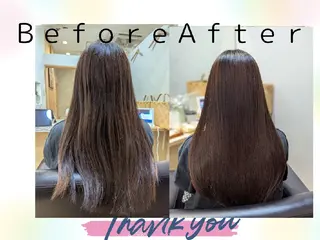 セミロング 髪屋こころ 峯村 衣舞のヘアスタイル