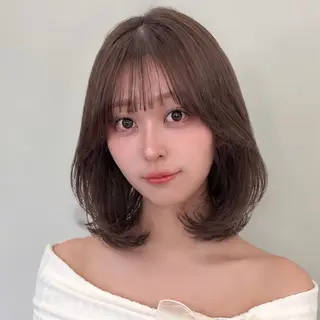 ミディアム カラー 🪞ボブ特化/顔 まわり🧸mai🎀のヘアスタイル