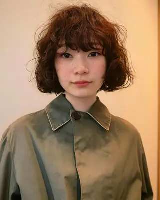 ショート パーマ カラー デジタルパーマ/ボブ 表参道/さえのヘアスタイル