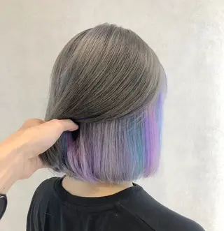 ショート カラー ヘアアレンジ エクステ×ブリーチ 😈ちあき😈のヘアスタイル