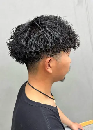 パーマ メンズ ✨ブリーチ無しWカラ ー・メンズ✨佐藤秀太のヘアスタイル
