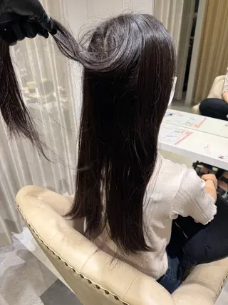セミロング 福山艶髪|髪質改善| 三宅星哉のヘアスタイル