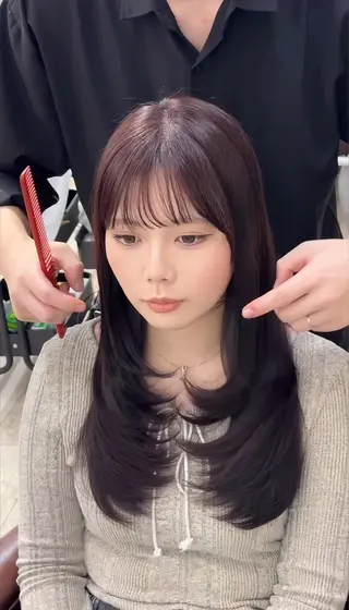 ロング カラー 美髪/レイヤー 表参道/ヒロキのヘアスタイル