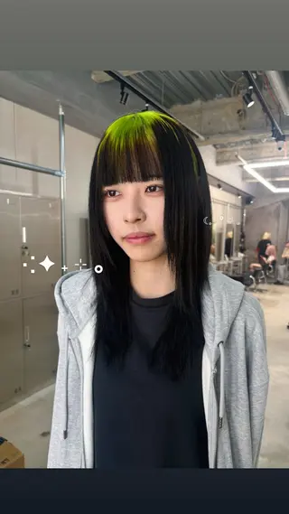 セミロング カラー デザインカラー /rioのヘアスタイル